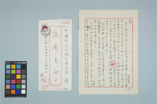 魏廷朝寄給張慶惠的書信（200）（1982年6月30日）藏品圖，第1張